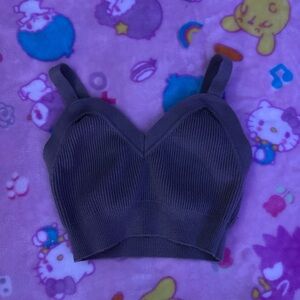 Women's Ribbed Knit Top - Black